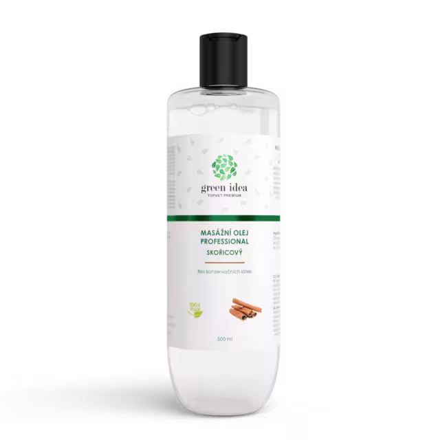 Škoricový masážny olej 500 ml – Green idea