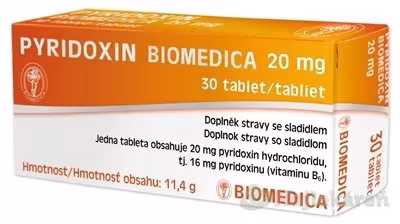 Biomedica Pyridoxin Biomedica 20 mg 30 ks