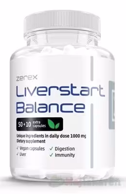 Zerex Liverstart Balance kapsuly na podporu funkcie pečene 60 kapsúl