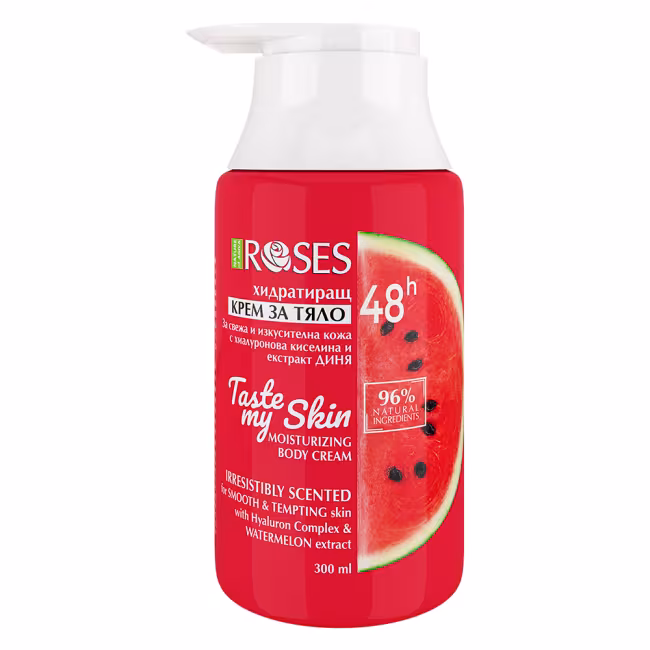 TASTE MY SKIN hydratačný telový krém 48h s kyselinou hyaluronóvou a extraktom z melóna 300ml - NATURE OF AGIVA