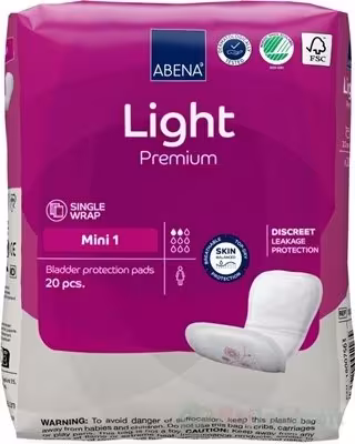 ABENA Light Premium Mini 1, absorpčné vložky, 20 ks