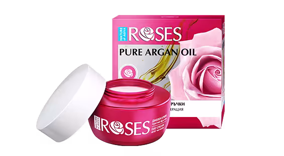 ROSES Intenzívny denný krém proti vráskam s ružovým olejom, arganom a morským kolagénom  pre normálnu pleť 50 ml - NATURE OF AGIVA