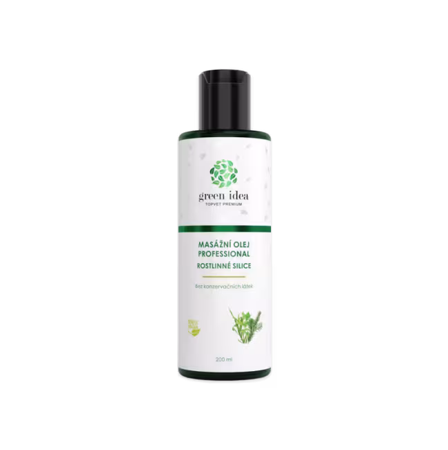 Rastlinné silice masážny olej – 200 ml – Green idea