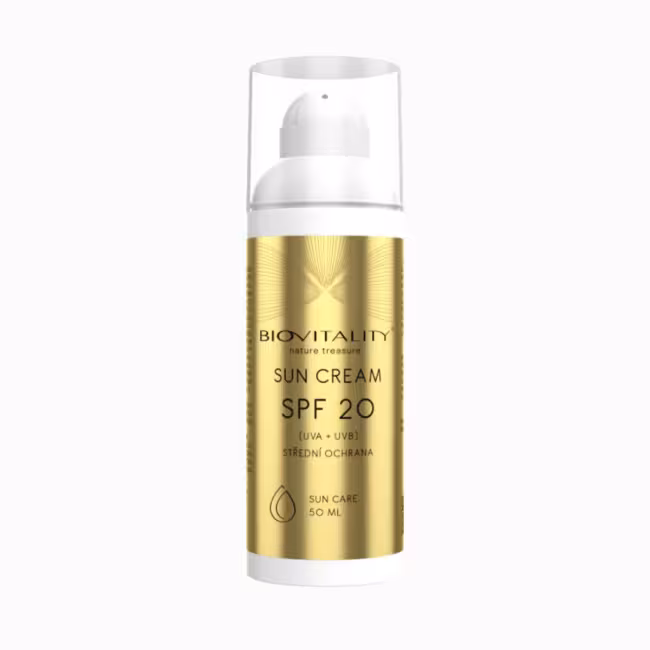 Opaľovací krém SPF 20 – starostlivosť o pokožku na slnku 50 ml – Green idea