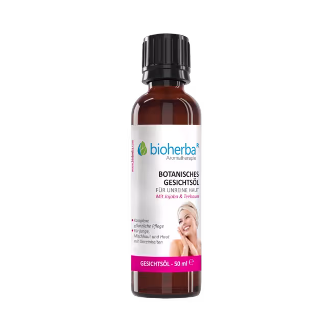 Botanický pleťový olej s jojobou a tea tree – 50 ml – Bioherba