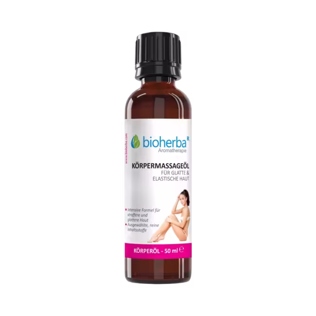 Telový masážny olej pre hladkú a pružnú pokožku – 50 ml – Bioherba