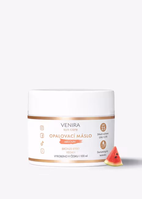 VENIRA opaľovacie maslo, bronze, SPF 25, melón, 100 ml melón, 100 ml