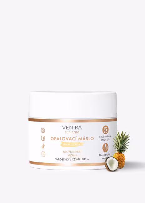 VENIRA opaľovacie maslo, bronze, SPF 25, piňakoláda, 100 ml piňakoláda, 100 ml