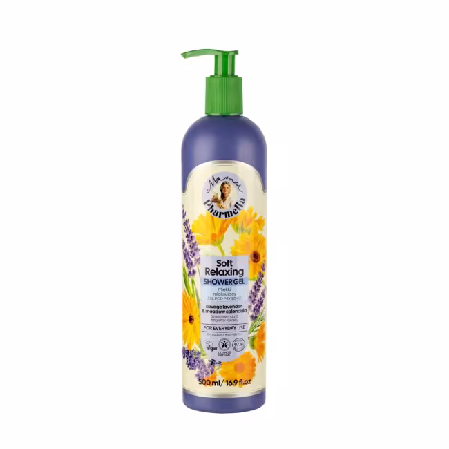 Jemný relaxačný sprchový gél s levanduľou a nechtíkom - 500 ml - Mama Pharmelia