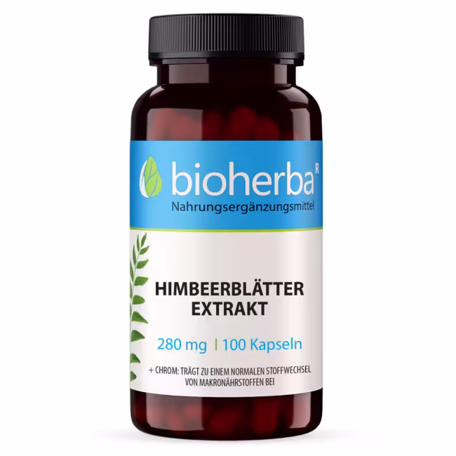 Malinové listy extrakt 280 mg - 100 kapsúl - Bioherba