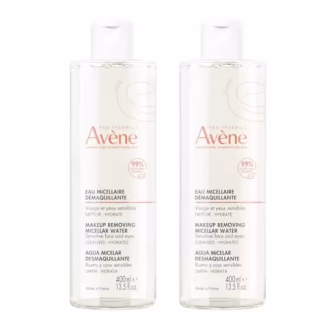 Avene Lotion Micellaire (Duo) micelárna voda pre všetky typy pleti 2 x 500 ml darčeková sada