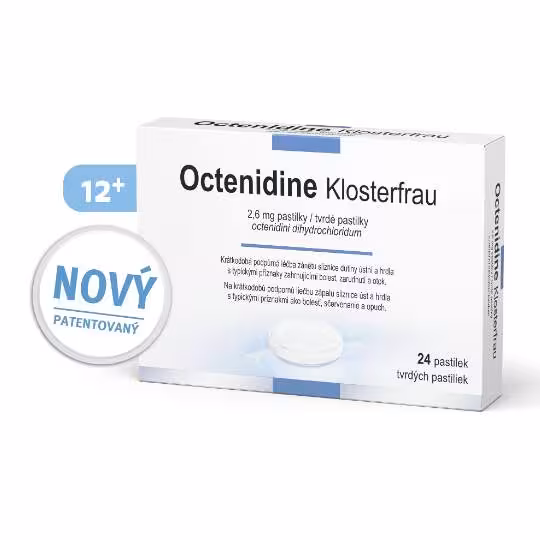 Klosterfrau Octenidine na liečbu zápalu sliznice úst a hrdla 24 pastiliek
