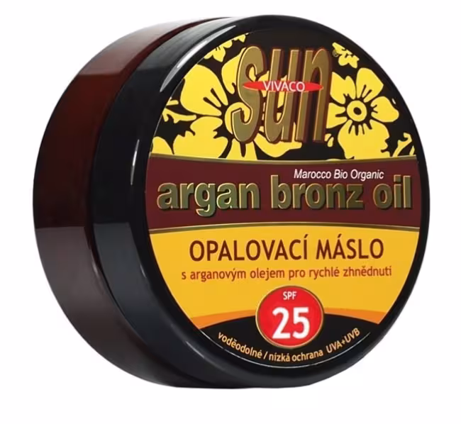 Opaľovacie maslo s arganovým olejom pre rýchle zhnednutie SPF 25 VIVACO 200 ml