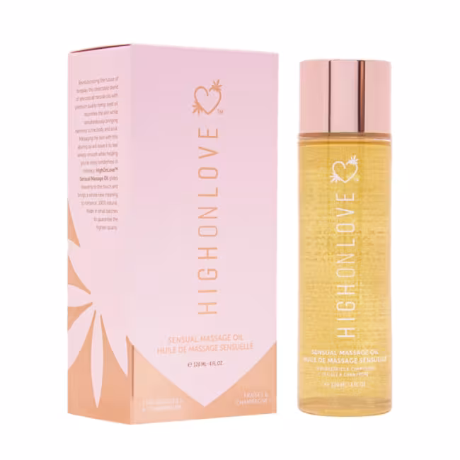 HIGH ON LOVE MASSAGE OIL STRAWB-CHAMP 120 ml