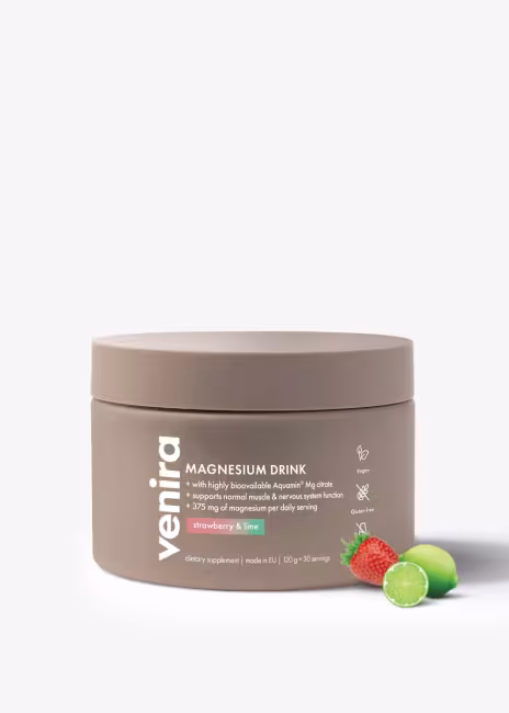 VENIRA magnézium drink, jahoda-limetka, 120 g jahoda-limetka, 120 g