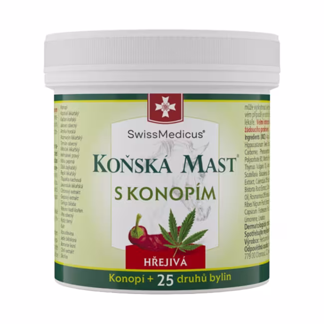 Konská masť s konope hrejivá - 500 ml - SwissMedicus