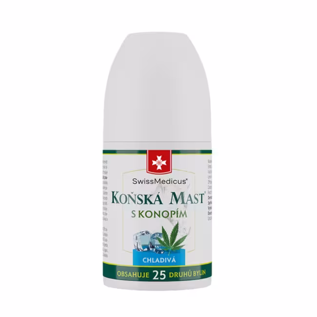 Konská masť s konope chladivá ROLL-ON - 90 ml - SwissMedicus