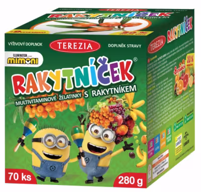 Terezia Rakytníček multiVitamínové želatínky s rakytníkom MIMONI 70 ks
