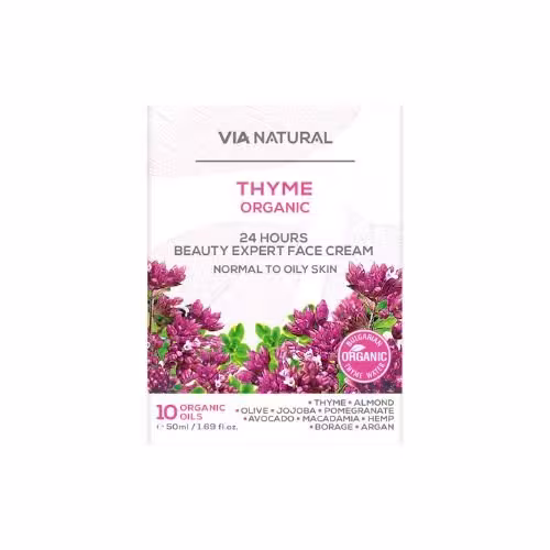 Via natural Pleťový krém s bio tymiánom proti akné 50 ml