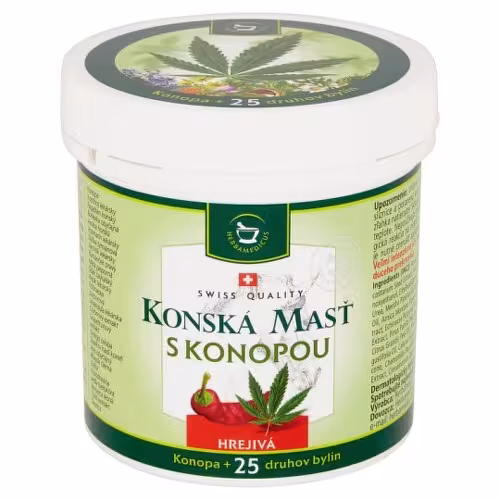 HERBAMEDICUS Konská masť s konopou hrejivá 250 ml