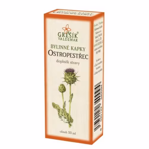 GREŠÍK kvapky devatero bylín ostropestrec 50 ml