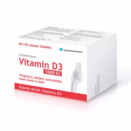 Neuraxpharm Bohemia Vitamín D3 1000 IU 90 kapsúl