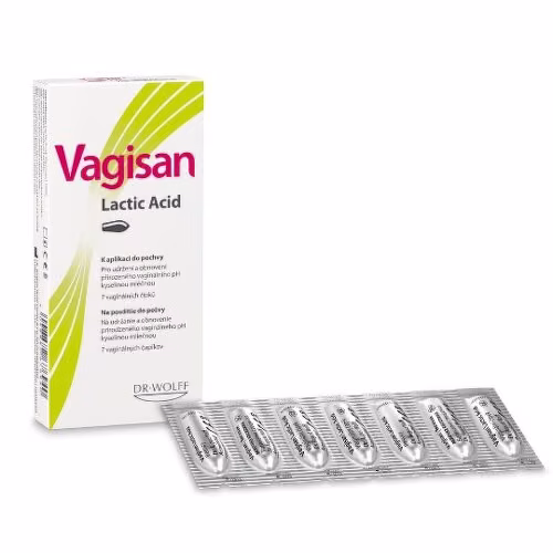 VAGISAN Lactic acid vaginálne čapíky s kyselinou mliečnou 7 ks