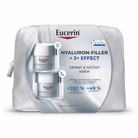 EUCERIN Hyaluron-filler + 3x effect denný a nočný krém 2 x 50 ml Vianoce set