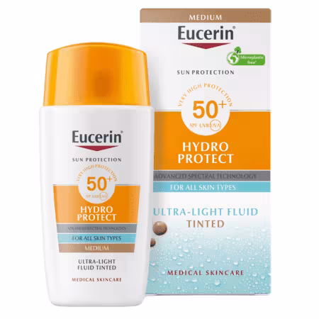 EUCERIN Sun ultra ľahký fluid SPF 50+ stredne tmavý 50 ml
