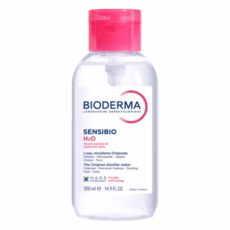 BIODERMA Sensibio H2O micelárna voda na citlivú pleť s pumpou 500 ml
