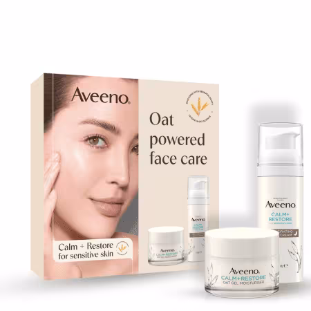 AVEENO CALM+RESTORE darčeková sada hydratačný gél + rehydratačný krém set