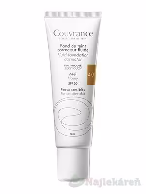 AVENE Couvrance Tekutý makeup SPF 20 tmavý odtieň (4.0) 30ml