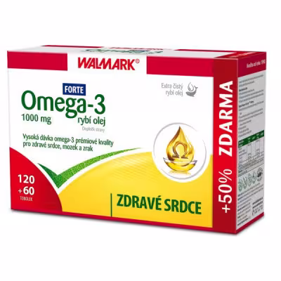 Walmark Omega-3 rybí olej Forte 1000 mg 180 toboliek