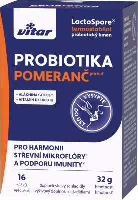 Vitar Probiotika+vláknina+vit.C a D 16 x 2g