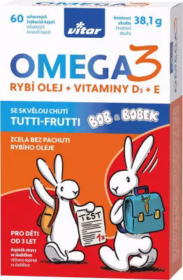 Vitar Kids Omega 3+vit.D+vit.E kapsúl 60