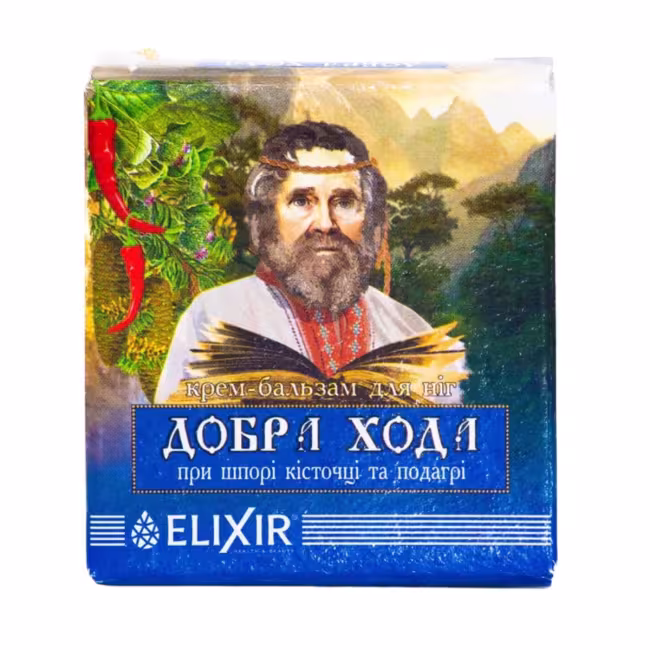 Krémový balzam "Dobrá chôdza" na pätné ostrohy, dnu a halluxy - 10 ml - Elixir