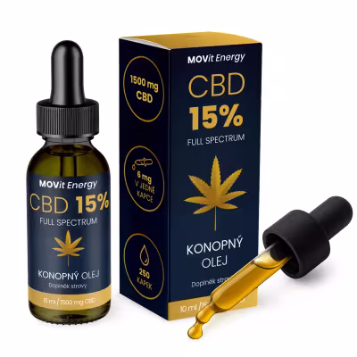 MOVit Energy CBD 15% Full Spectrum konopný olej 10 ml