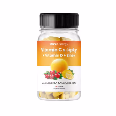 MOVit Vitamin C s šípky+Vitamin D+Zinok 30 tabliet