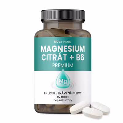 MOVit Magnesium Citrát + B6 Premium 90 tabliet