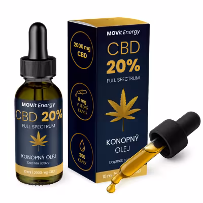 MOVit Energy CBD 20% Full Spectrum konopný olej 10 ml