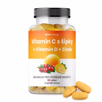 MOVit Vit.C 1200 mg s šípky+Vit.D+Zn PREMIUM 90 tabliet