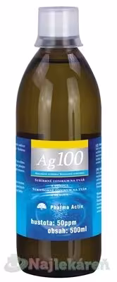 Pharma Activ Koloidné striebro Ag100 50ppm 500 ml