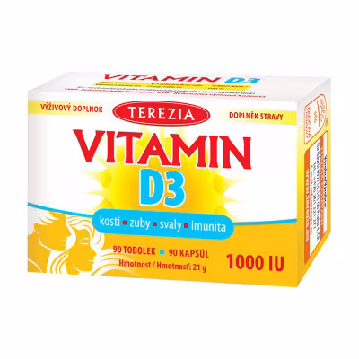 Terezia Vitamín D3 1000 IU 90 tabliet