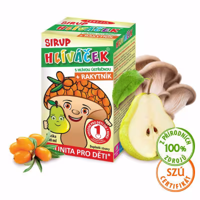 Terézia Hliváček - sirup s hlivou ustricovou a rakytníkom - príchuť hruška 100 ml