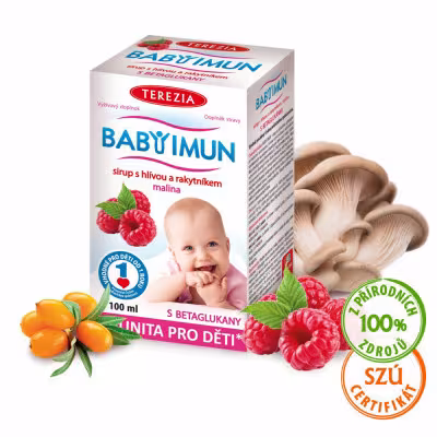 Terezia Baby Imun sirup s hlivou a rakytníkom malina 100 ml