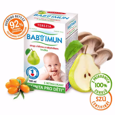 Terezia Company Baby Imun sirup s hlivou a rakytníkom príchuť hruška 100 ml