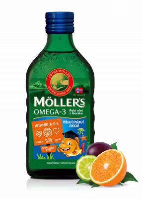 MOLLERS Omega 3 rybí olej ovocná príchuť 250 ml