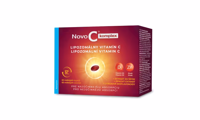Novo C Komplex Lipozomálny Vitamín C s Vitamínom D3 a zinkom 60 kapsúl