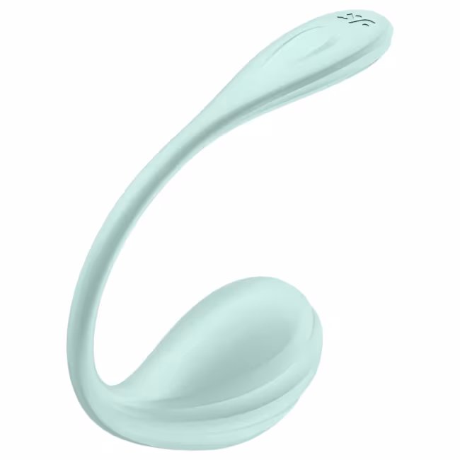 Satisfyer Smooth Petal - nositeľné vibračné vajíčko ovládané aplikáciou (zelené)