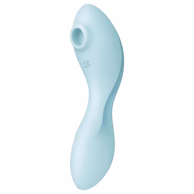 Satisfyer Curvy Trinity 5+ - Aplikáciou ovládaný 2v1 vibrátor (modrý)